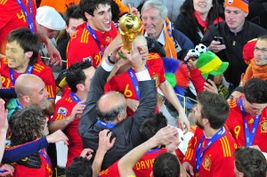 Spain won the World Cup in 2010 (Courtesy of Wikipedia)